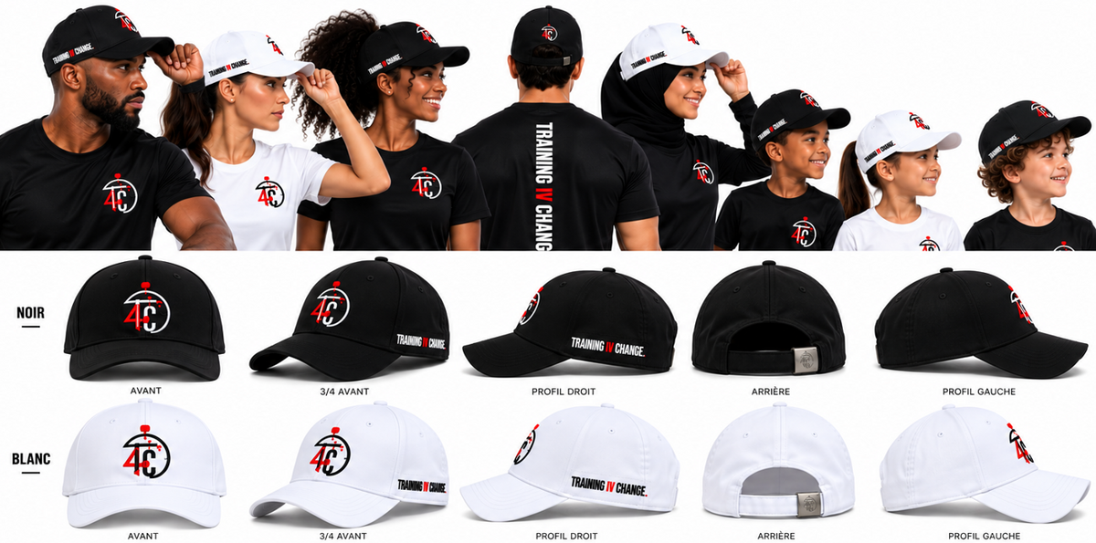 Casquette T4C League noire, vue produit